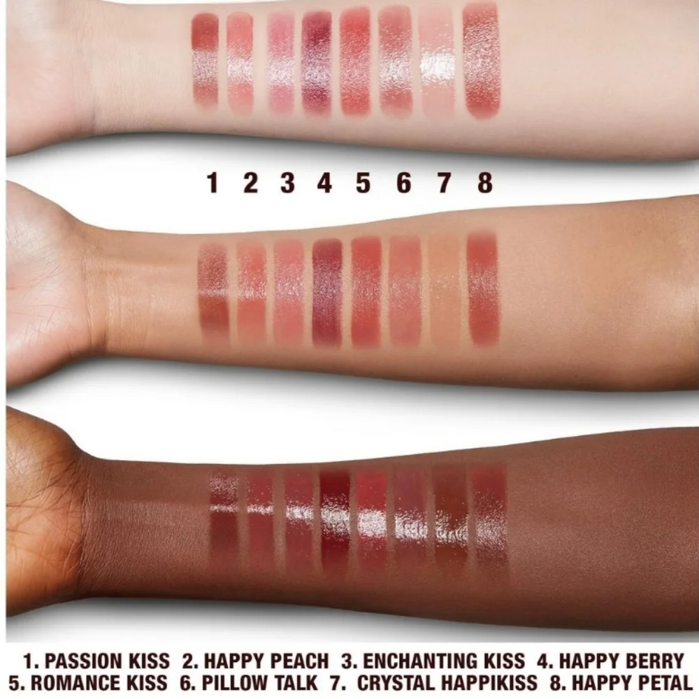 Charlotte Tilbury Hyaluronic + Happikiss Color Balm: Crystal Happikiss .08oz NIB